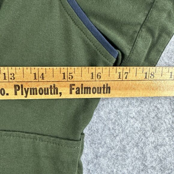 Eshakti Fit Flare Dress Womens Small 6 Olive Green Pockets Cotton Stretch Zip - Picture 9 of 15